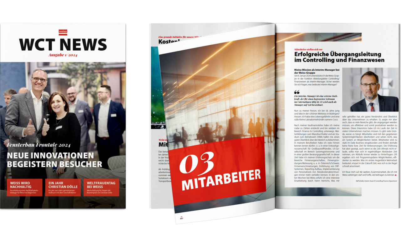 Ausgabe 1 des Weiss Chemie Mitarbeitermagazins